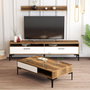 Hanah Home Istanbul Conjunto de Muebles de Salón - Nogal y Blanco